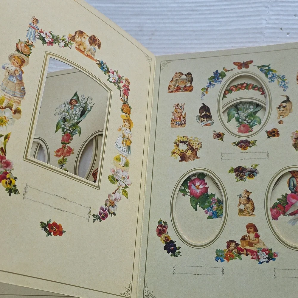 Victorian Style Floral Photograph Album 1997  Vintage Scrapbook Inspired 8.5x11